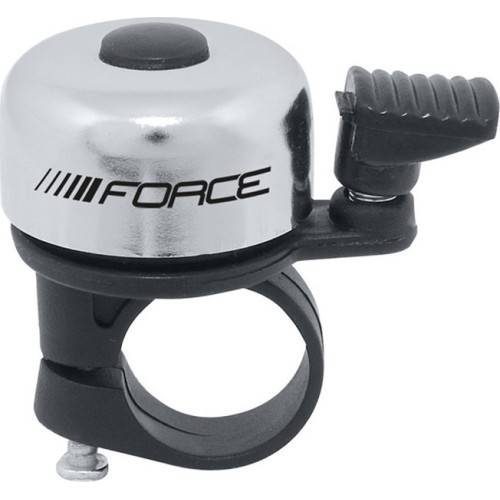 FORCE Mini Bicycle Bell 22.2mm (steel/plastic, silver)