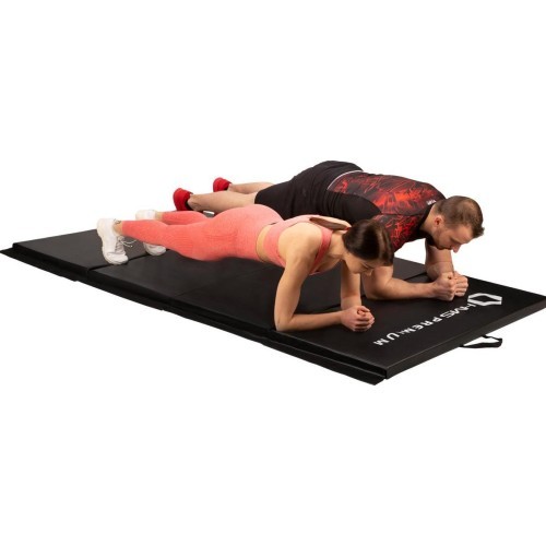Gymnastic Foldable Mattress HMS Premium MGS01 2400x1200mm, Black