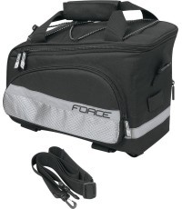 FORCE Slim rear rack bag 9 litres, black