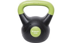 Cement-Filled Vinyl Kettlebell inSPORTline Vin-Bell Dark 18 kg