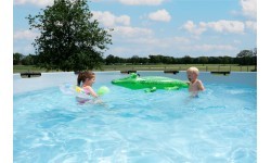 EXIT Black Leather pool ø450x122cm with filter pump - black