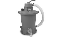 EXIT Wood pool ø488x122cm with sand filter pump - brown