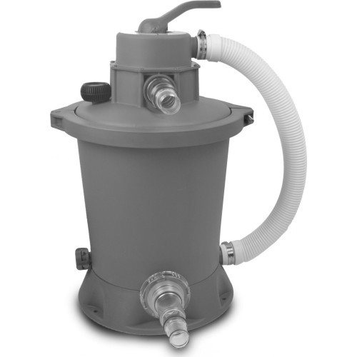 EXIT Black Leather pool ø427x122cm with sand filter pump - black