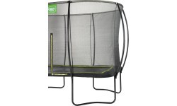 Батут EXIT Silhouette 214x305 см с защитной сеткой, прямоугольный, наземный – чёрный