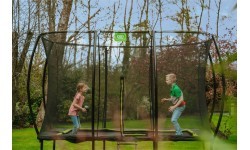 EXIT Silhouette trampoline 214x305cm - black Outdoor Rectangular Coil spring Above ground trampoline