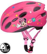 Bērnu velosipēda ķivere MINNIE, in-mold 52-56 cm (rozā)