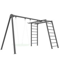 PREMIUM kāpnes MO-016 + PREMIUM 2 vietu šūpoles kāpnēm MO-018 Marbo Sport