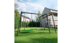 PREMIUM kāpnes MO-016 + PREMIUM 2 vietu šūpoles kāpnēm MO-018 Marbo Sport