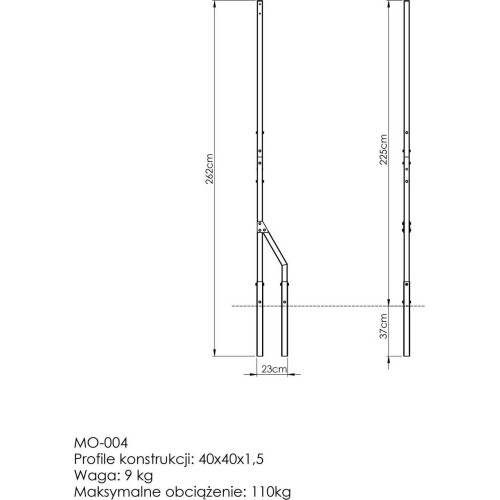 Āra stienis MO-004 - Marbo Sport