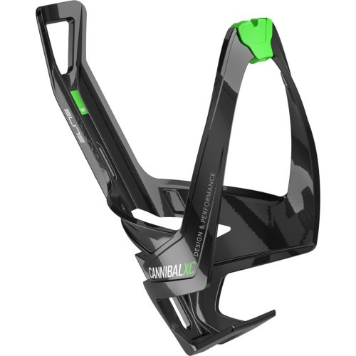 Elite Cannibal XC Bottle Cage (matte black/green graphics)