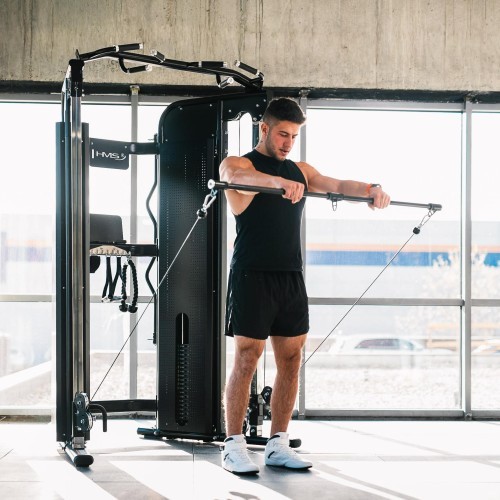 FUNCTIONAL TRAINER WITH DUAL WEIGHT STACK ARES PRO COMMERCIAL HMS