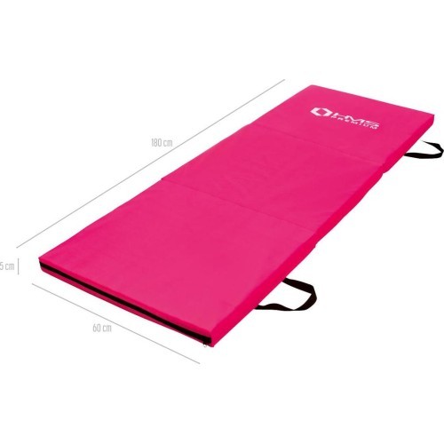 Salokāms vingrošanas paklājs MGS02 1800 x 600 mm, rozā, HMS Premium