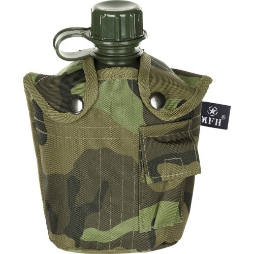 Plastmasas pudele ar pārvalku MFH M 95 CZ Camo, 1 l