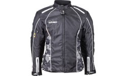Women’s Moto Jacket W-TEC Calvaria NF-2406-|Colour Black-White with Graphics, Size L|