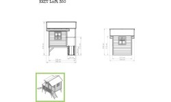 Деревянный игровой домик EXIT Loft 350 – натуральный