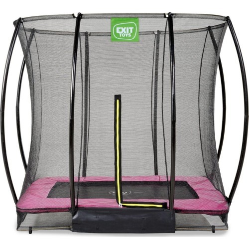 Iegremdējamais batuts EXIT Silhouette 153x214 cm ar drošības tīklu – rozā