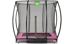Iegremdējamais batuts EXIT Silhouette 153x214 cm ar drošības tīklu – rozā