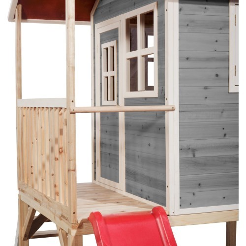EXIT Loft 300 koka rotaļu māja - pelēka