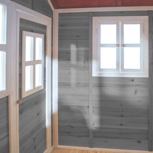 EXIT Loft 300 koka rotaļu māja - pelēka