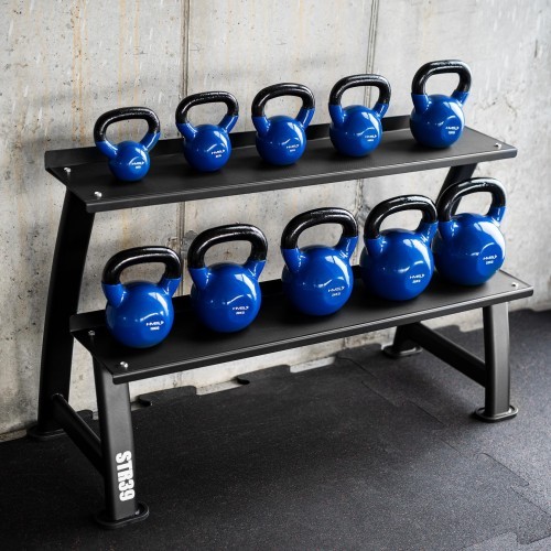 Divlīmeņu kettlebell svaru statīvs STR39 Commercial HMS