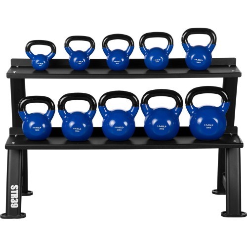 Divlīmeņu kettlebell svaru statīvs STR39 Commercial HMS