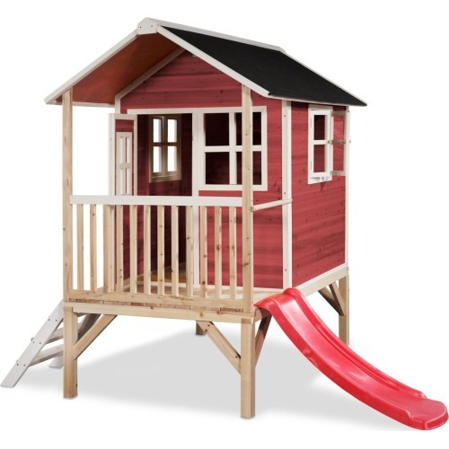EXIT Loft 300 wooden playhouse - red