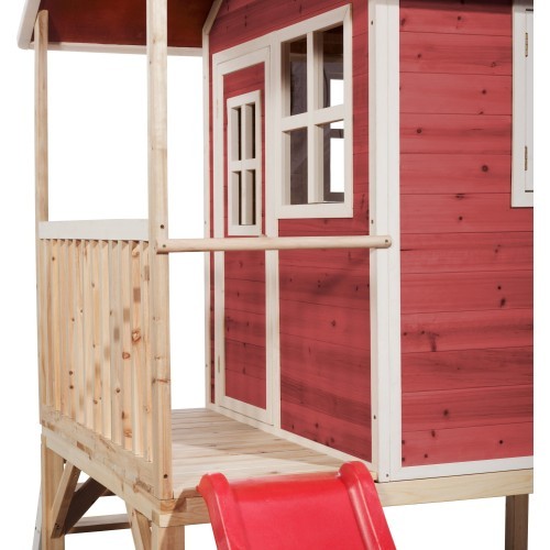 EXIT Loft 300 koka rotaļu mājiņa – sarkana