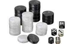 Bekgemona kauliņu komplekts Philos M 28 mm melns/balts