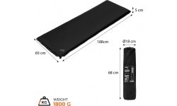 NC4050 BLACK SELF-INFLATING MAT NILS CAMP