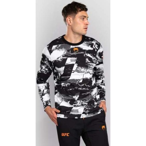 Vīriešu T-krekls UFC Zenith by Venum Authentic Fight Week ar garām piedurknēm, balts