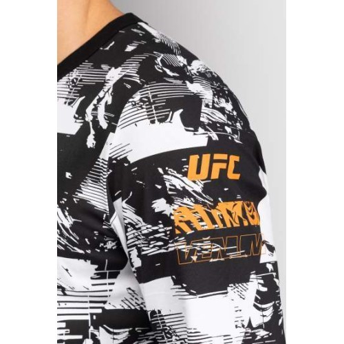Vīriešu T-krekls UFC Zenith by Venum Authentic Fight Week ar garām piedurknēm, balts