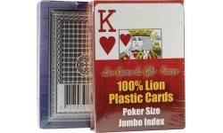Карты для покера Lion, одинарные, 100% пластик