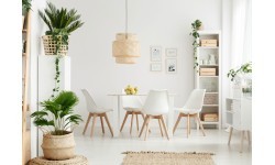 Комплект из 4 стульев для гостиной и столовой с подушкой белые ModernHome