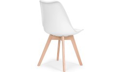 Ēdamistabas krēslu komplekts ar spilvenu, 4 gab., balts ModernHome