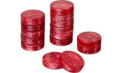 Philos Backgammon Playing Pieces Set M 28 mm r/w