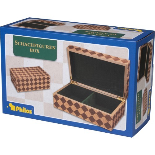 Philos Chess Piece Box Checkered 95 mm