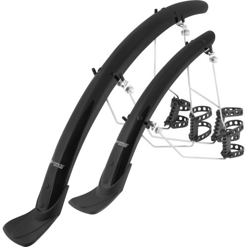 Крылья FORCE WIN38 Aluflex 28" с креплениями (чёрные)
