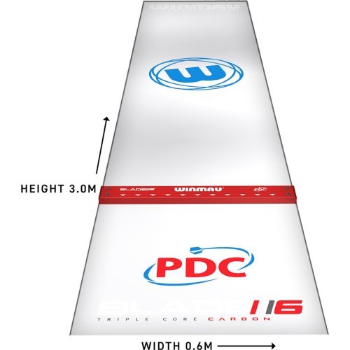 Winmau Clearzone caurspīdīgs PVC šautriņu paklājs