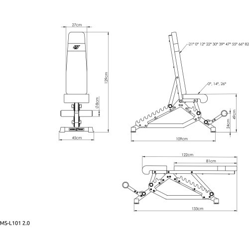 Divpusējs sols MS-L101 2.0 - Marbo Sport