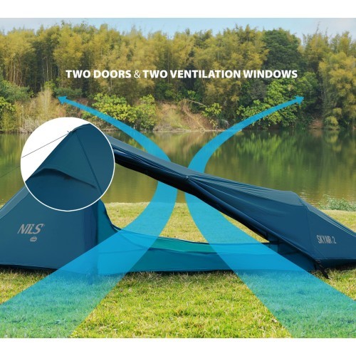 Īpaši viegla zila telts NC2502 SKYAIR 2 NILS CAMP
