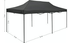 Party tent scissor 3x6m grey WATERPROOF