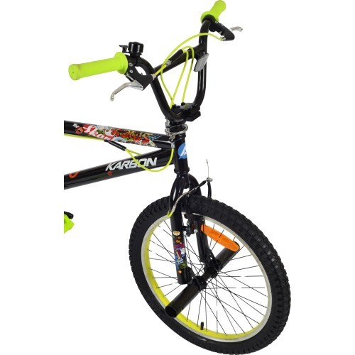 Velosipēds Karbon BMX 20, black-lime