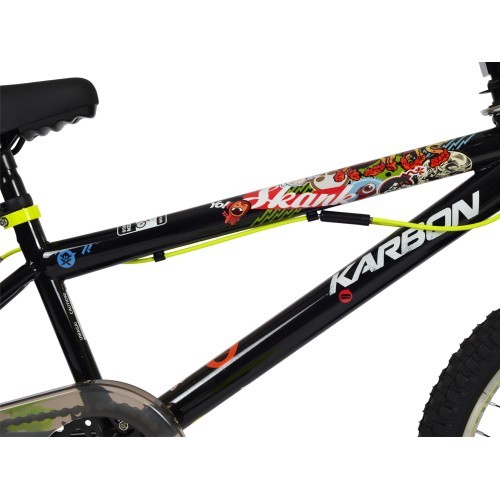 Karbon BMX 20 bike, black-lime