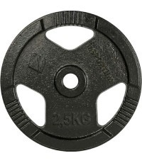 Cast Iron Weight Plate inSPORTline Hamerton Black 2.5 kg, 30 mm
