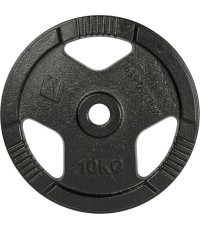 Cast Iron Weight Plate inSPORTline Hamerton Black 10 kg, 30 mm
