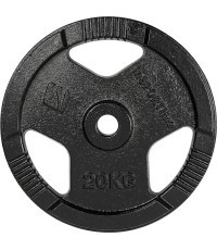 Cast Iron Weight Plate inSPORTline Hamerton Black 20 kg, 30 mm