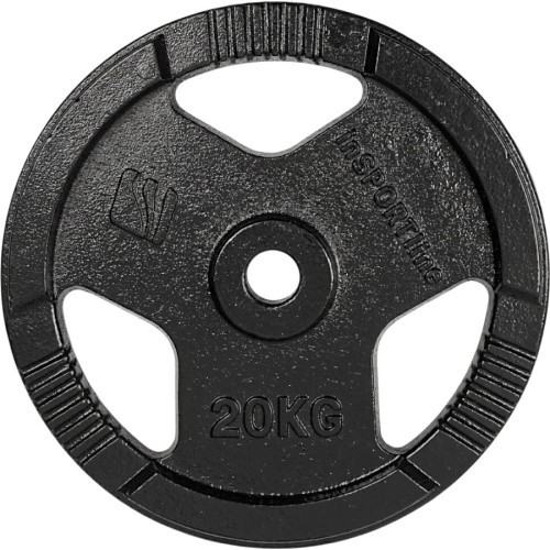 Cast Iron Weight Plate inSPORTline Hamerton Black 20 kg, 30 mm