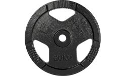 Чугунный диск для штанги inSPORTline Hamerton Black 20 кг, 30 мм