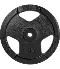 Cast Iron Weight Plate inSPORTline Hamerton Black 25 kg, 30 mm