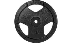 Cast Iron Weight Plate inSPORTline Hamerton Black 25 kg, 30 mm